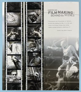 3772 AMERICAN FILMMAKING Pane of 10 US 37¢ Stamps 2003 NH, Flaw