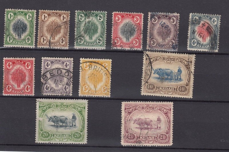 Malaya Kedah 1912 Set To 21c VFU BP8930