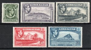 Gibraltar 1938-51 Valuesto 3D Between Sg 121 and 125b MH-