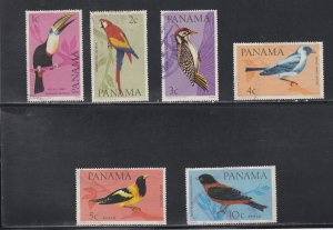 Panama  # 462-462C, C337-338, Birds, Used Set, 1/2 Cat.