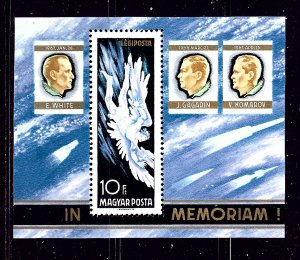 Hungary C275 MNH 1968 Space S/S