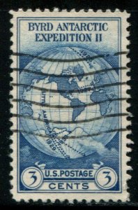 733 US 3c Byrd Antarctic Expd., used cv $.50