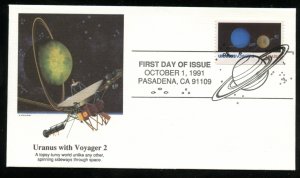 US 2575 Space Exploration - Uranus Voyager 2 UA Fleetwood cachet FDC DP