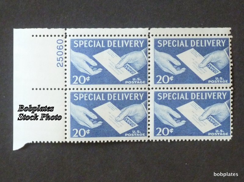 BOBPLATES #E20 Special Delivery Upper Left Plate Block #25060 F-VF NH DCV=$3