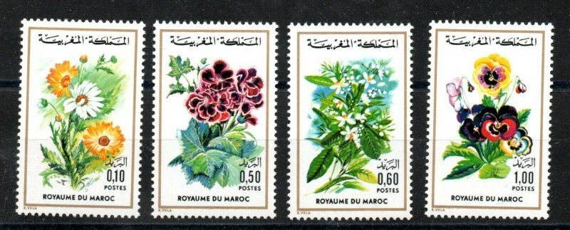 1974 - Morocco - Maroc - Flowers - Roses - Fleurs - Complete set 4v.MNH**