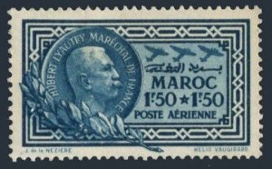 French Morocco CB31,hinged.Michel 126. Air post 1935.Marshall Hubert Lyautey.