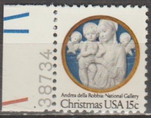 #1768, Single W/PL#. Madonna & Child MNH, '.15 cent'