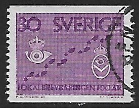 Sweden # 607 - Footsteps - used.....{KR5}