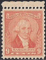 714 9 cent Washington, Williams, Pale Red OG NH XF