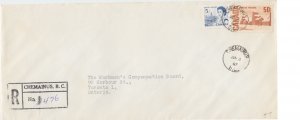 Chemainus BC Registered 1967 Centennial issue Canada cover