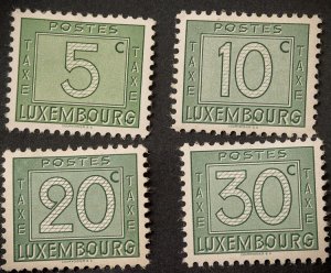 Luxembourg #J23-J26 MINT numerals