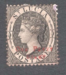 St. Lucia, Scott #20   F/VF, Used, Repaired Corner, CV $16.00 ...... 6010010