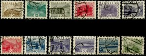 AUSTRIA Sc#340-341, 343-351, 353 1932 Small Scenes Part Set Used