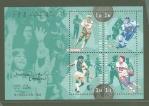 Finland #957  Souvenir Sheet (Sports)