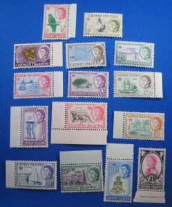 CAYMAN ISLANDS 1962  -  SCOTT # 153-167   COMPLETE SET   MNH            (c12)