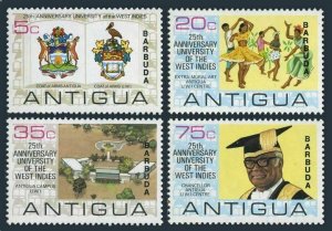 Barbuda 138-141,MNH.Michel 139-142. UWI University 25th Ann.1974.Arms,Campus,