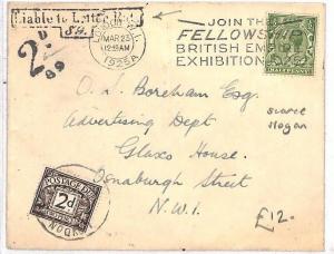 AK189 1925 GB London Fellowship of British Empire Cover {samwells-covers}