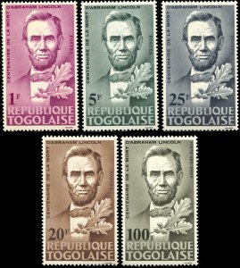 Togo 521-524,C45, MNH, Centennial of Death of Abraham Lincoln