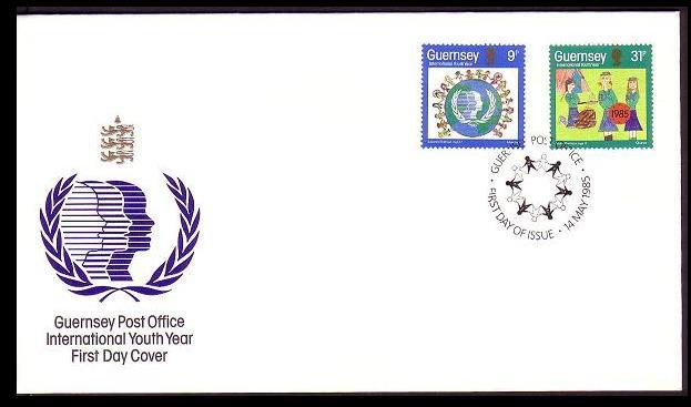 Guernsey International Youth Year FDC SG#338-339