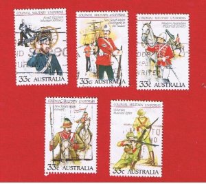 Australia #945a-945e  VF used  Uniforms   Free S/H