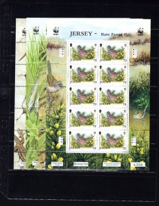 Jersey 1134-37 Birds Nature VF MNH Sheet Set A2