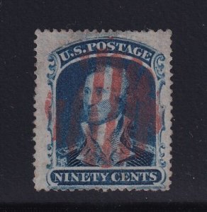 39 VF+ Rare used w/PSE cert Red cancel with nice color cv $ 11000 ! see pic ! 