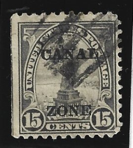 Canal Zone Scott #78 Used 15c Flat Top A O/P 2019 CV $37.50