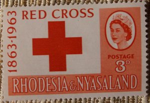 Rhodesia and Nyasaland 188 MNH Full Set Red Cross Topical  Cat $1.25