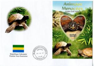 GABON FDC TURTLES REPTILES