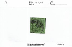 Germany: Wurttemberg Sc # 4 used (57484)