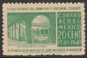 MEXICO C108 20c School of San Nicolas 1st in America UNUSED, H OG. VF.