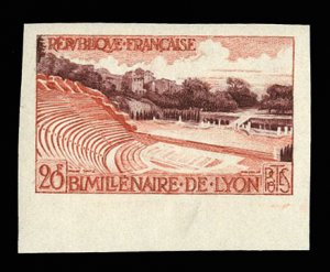 France, 1950-Present #849 (YT 1124) Cat€27, 1957 Lyon, imperf. sheet margin...