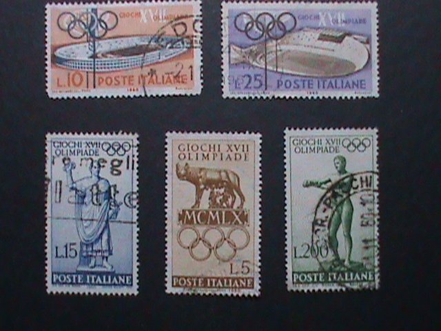 ITALIY-VERY OLD OLYMPIC GAMES & STATIUM USED STAMPS  WE SHIP TO WORLD WIDE VF