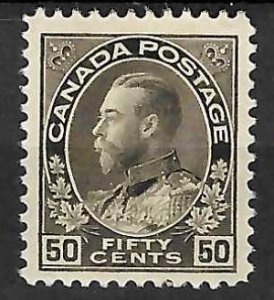 Canada #120i Mint VF LH Admiral -- WET Print -- Silver Shade