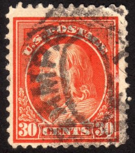 1917, US 30c, Franklin, Used, faults, Sc 516