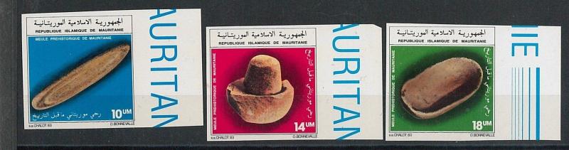 MAURITANIA -  SCOTT 545 / 547 : ARCHEOLOGY / Prehistory - IMPERF 1983