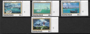 BAHAMAS - 1987 LIGHTHOUSE PAINTINGS - SCOTT 630 TO 633 - MNH