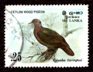 Sri Lanka 1983 Ceylon Wood Pigeon Bird 25c Scott.691 Used (#4)