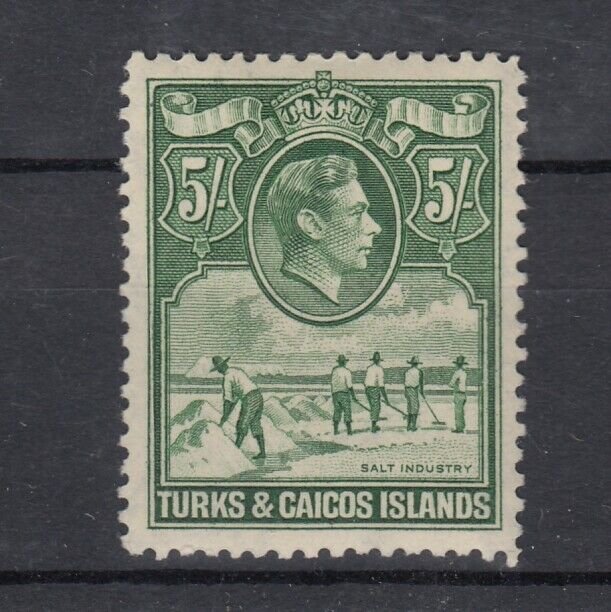 Turks & Caicos KGVI 1938 5/- SG204 MH J8419