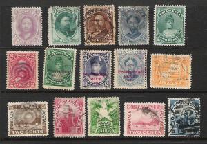 HAWAII Lot of 15 Different Stamps