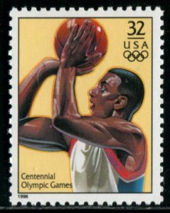 3068t US 32c Atlanta Summer Olympics - Men's Basketball, MNH