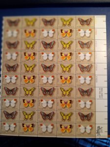 US# 1712-15, Butterflies, Sheet of 50 @ .13c, MNH (1976)