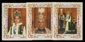 Iran #1488-1490 Cat$30, 1968 Coronation, set of three, never hinged