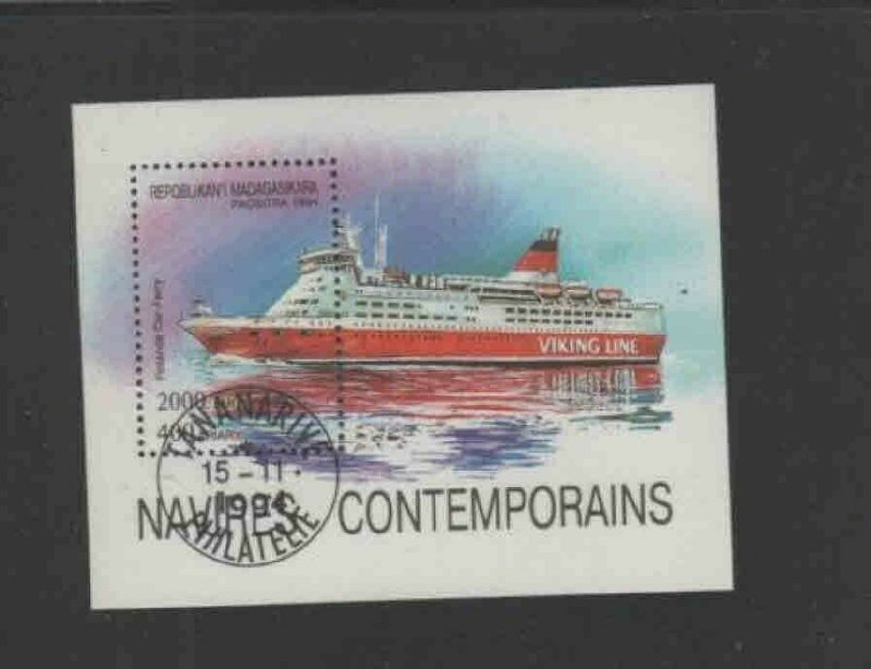 MALAGASY #1255 1994 MODERN SHIPS MINT VF NH O.G CTO S/S a