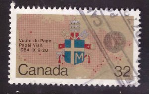 Canada Scott 1030 Used Pope John Paul visit stamp similar cancels