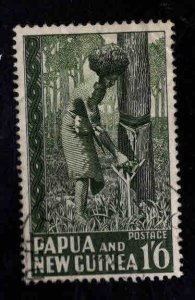 PNG Papua New Guinea Scott 132 used Rubber Harvest stamp