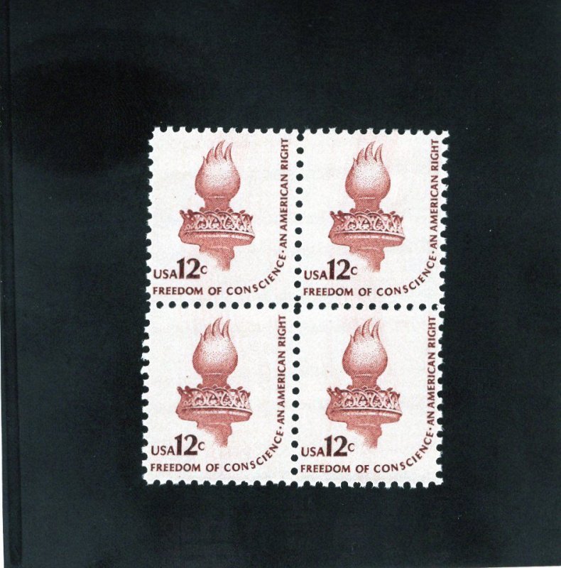 1594 Liberty Torch, MNH blk/4