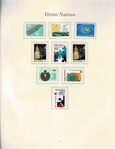 United Nations MNH Collection In Red Borek Hingless Album