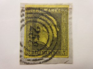 German States PRUSSIA Scott 5 USED ON PIECE Lot11 Cat $16