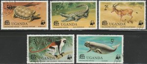 Uganda, 176-180 Used  From 1977